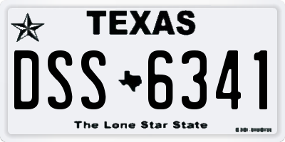TX license plate DSS6341