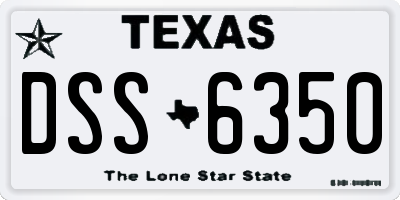 TX license plate DSS6350