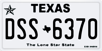 TX license plate DSS6370