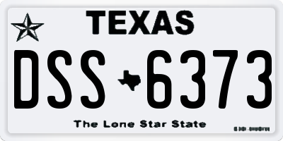 TX license plate DSS6373