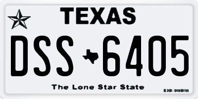 TX license plate DSS6405