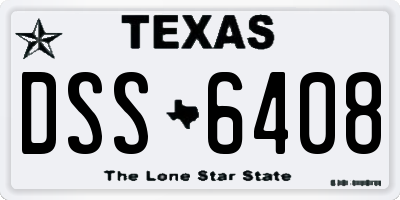 TX license plate DSS6408