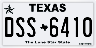 TX license plate DSS6410