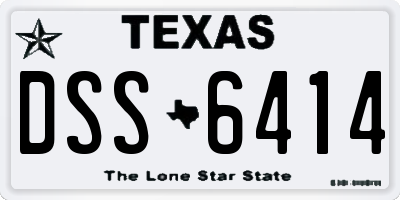 TX license plate DSS6414