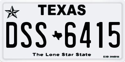 TX license plate DSS6415