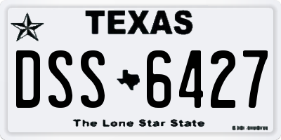 TX license plate DSS6427
