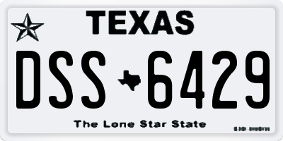 TX license plate DSS6429