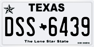 TX license plate DSS6439