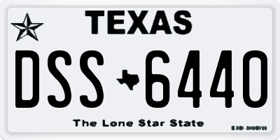 TX license plate DSS6440