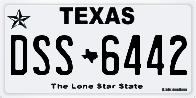 TX license plate DSS6442