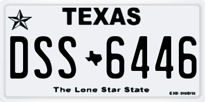 TX license plate DSS6446