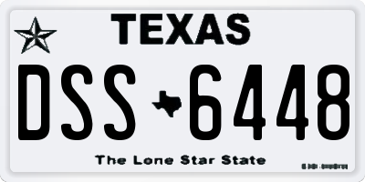 TX license plate DSS6448