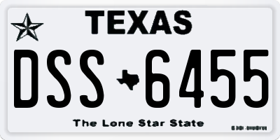TX license plate DSS6455