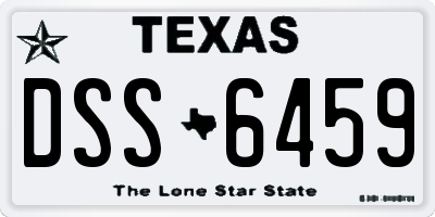 TX license plate DSS6459