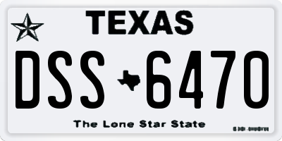 TX license plate DSS6470