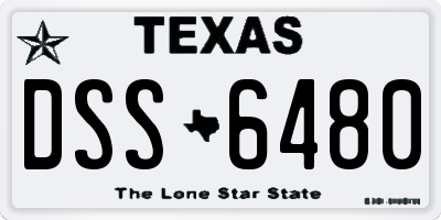 TX license plate DSS6480