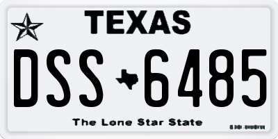 TX license plate DSS6485