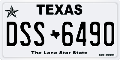TX license plate DSS6490