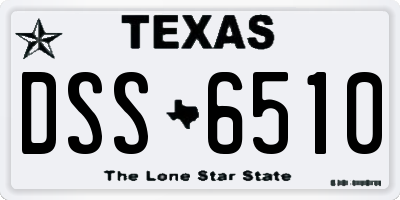 TX license plate DSS6510