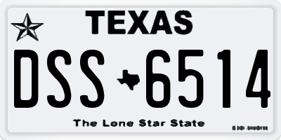 TX license plate DSS6514