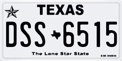 TX license plate DSS6515