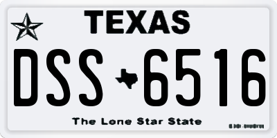 TX license plate DSS6516