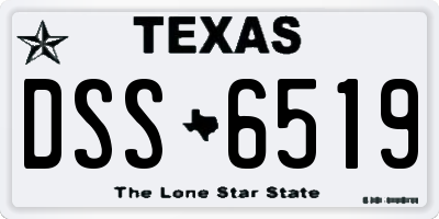TX license plate DSS6519