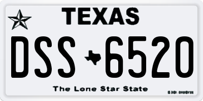 TX license plate DSS6520