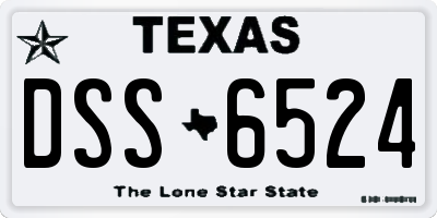 TX license plate DSS6524