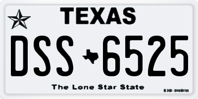 TX license plate DSS6525