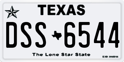 TX license plate DSS6544