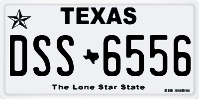 TX license plate DSS6556