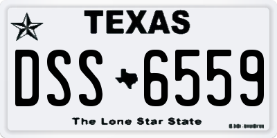 TX license plate DSS6559
