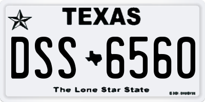 TX license plate DSS6560