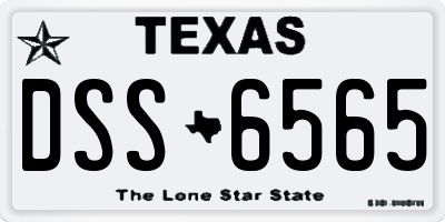 TX license plate DSS6565