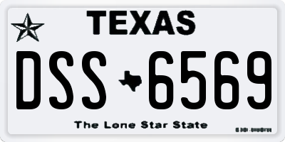 TX license plate DSS6569