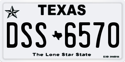 TX license plate DSS6570