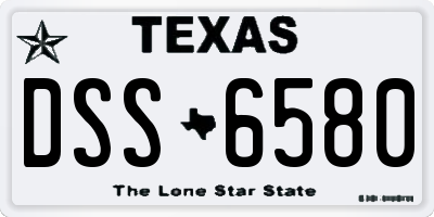 TX license plate DSS6580