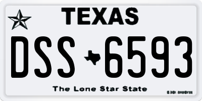 TX license plate DSS6593