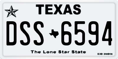 TX license plate DSS6594
