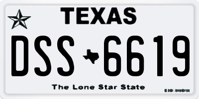 TX license plate DSS6619