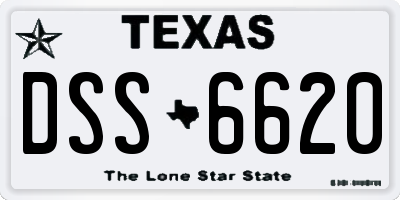 TX license plate DSS6620