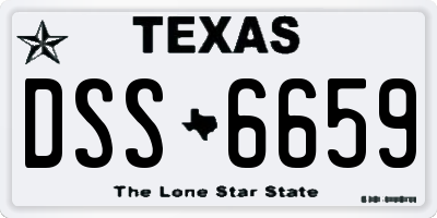 TX license plate DSS6659