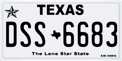 TX license plate DSS6683