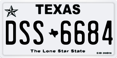TX license plate DSS6684