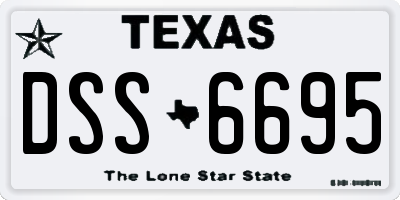 TX license plate DSS6695