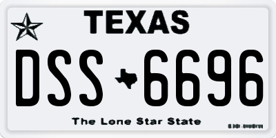 TX license plate DSS6696