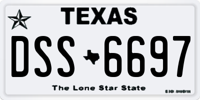 TX license plate DSS6697