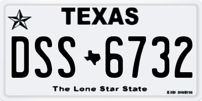 TX license plate DSS6732