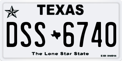 TX license plate DSS6740